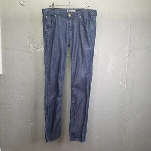 Hudson Jeans Women's 31 Stella Slim Straight Leg Button Pockets Brilliant Wash